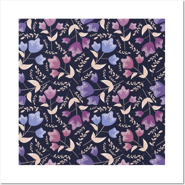 Floral Purple Elegant Wall Art by Creative Has